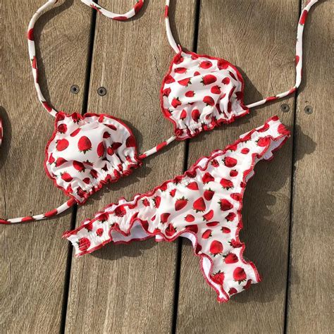 Get Ready for Summer with a Stylish Strawberry Print Swimsuit